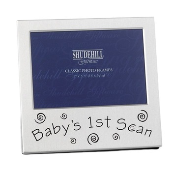 Rama foto din aluminiu pentru prima ecografie, 14 x 13.5 cm, argintie Rama foto din aluminiu pentru prima ecografie, 14 x 13.5 cm, argintie