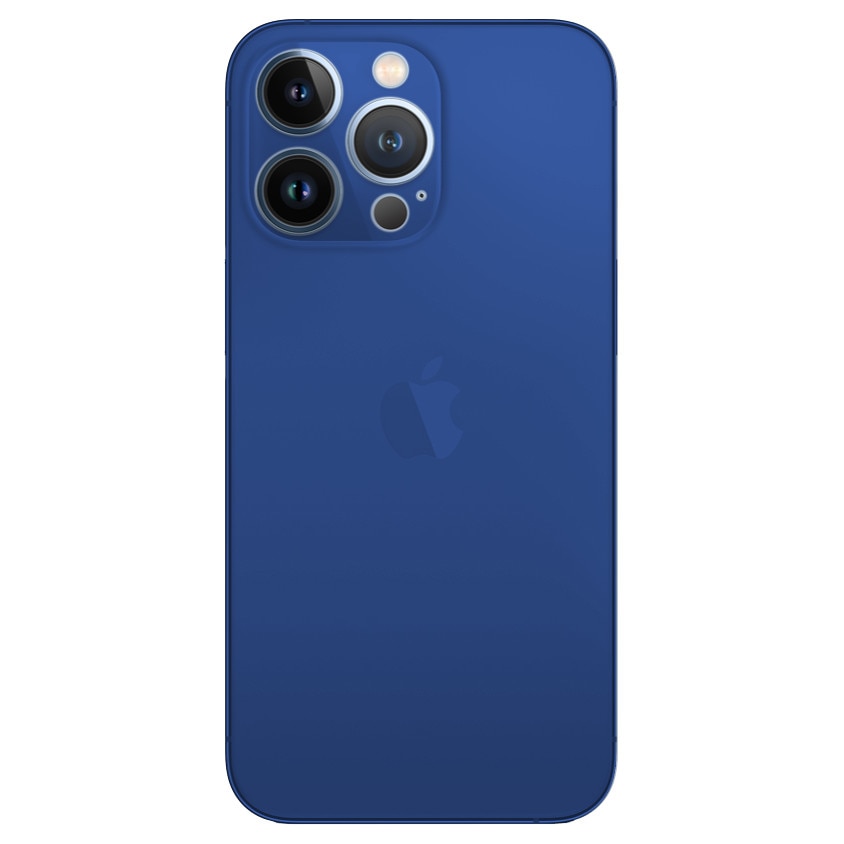Husa 0.3mm pentru Apple iPhone 13 Pro Max, SILKASE, subtire, culoare albastru, plastic mat