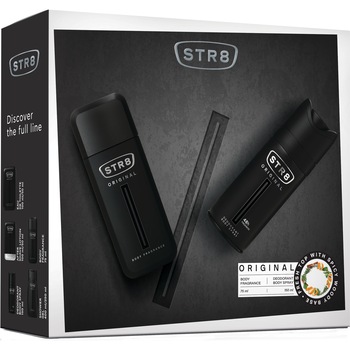 Set cadou: Spray pentru corp STR8, Original, Barbati, 75 ml + Deodorant Spray STR8, Original, Barbati, 150 ml Set cadou: Spray pentru corp STR8, Original, Barbati, 75 ml + Deodorant Spray STR8, Original, Barbati, 150 ml