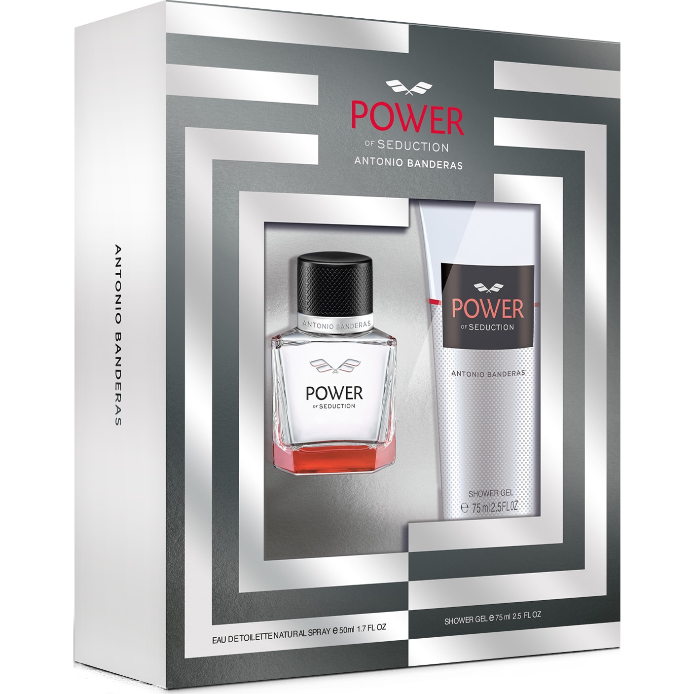 Set cadou: Apa de Toaleta Antonio Banderas, Power of Seduction, Barbati, 50 ml + Gel de dus Power of Seduction, 75 ml