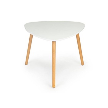 Masuta Cafea Bigshot BS001WN cu 3 Picioare, Design Scandinavian, 47.5 x 64 cm, Alb - Natur Masuta Cafea Bigshot BS001WN cu 3 Picioare, Design Scandinavian, 47.5 x 64 cm, Alb - Natur