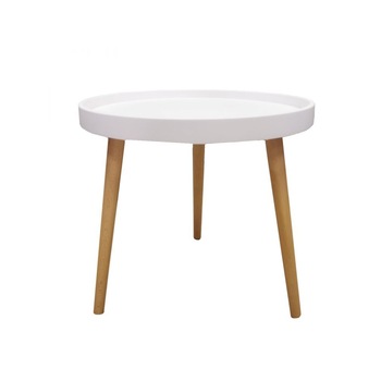Masuta Cafea Bigshot BSCF3SWN, Rotunda, cu 3 Picioare, Stil Scandinav, Diametru 50 cm, Alb - Natur Masuta Cafea Bigshot BSCF3SWN, Rotunda, cu 3 Picioare, Stil Scandinav, Diametru 50 cm, Alb - Natur