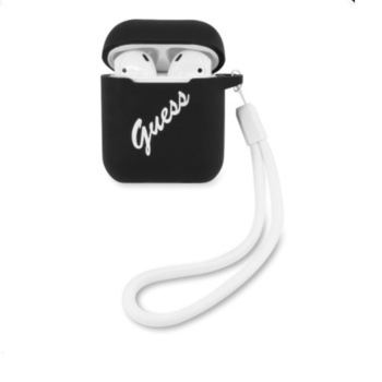 Husa Guess pentru AirPods 1 / 2 Negru - GUACA2LSVSBW Husa Guess pentru AirPods 1 / 2 Negru - GUACA2LSVSBW