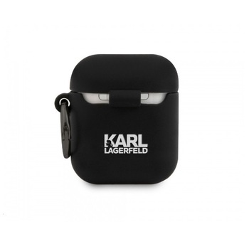 Husa Protectie Casti Karl Lagerfeld Rue St Guillaume pentru Apple AirPods Gen 1 / Apple AirPods Gen 2, Neagra KLACA2SILRSGBK Husa Protectie Casti Karl Lagerfeld Rue St Guillaume pentru Apple AirPods Gen 1 / Apple AirPods Gen 2, Neagra KLACA2SILRSGBK