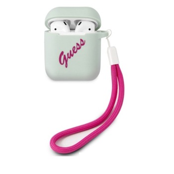 Husa Guess pentru AirPods 1 / 2 Blue - GUACA2LSVSBF Husa Guess pentru AirPods 1 / 2 Blue - GUACA2LSVSBF