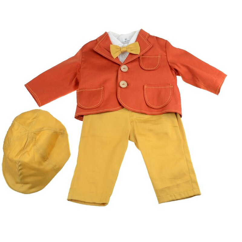 Costum de botez 5 piese pentru baieti Mini Junior CEB-54-0-3-luni, Multicolor