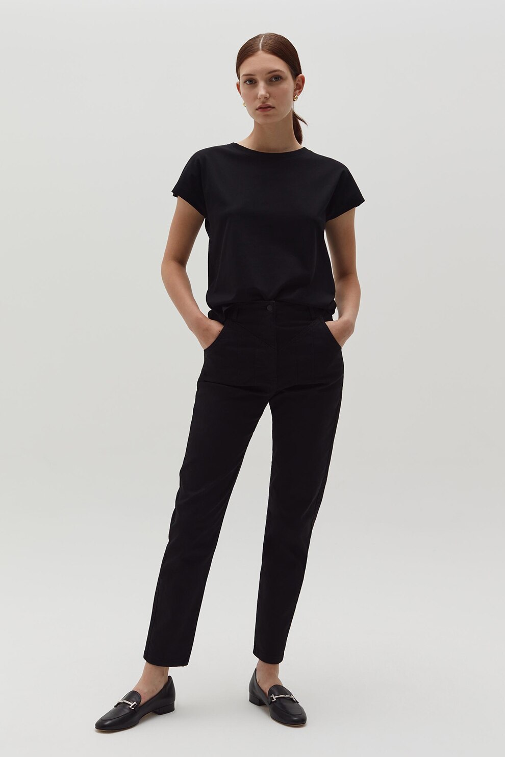 OVS, Pantaloni conici cu buzunare, Negru