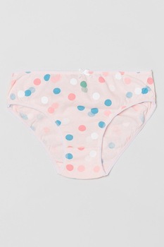 OVS, Set de chiloti de bumbac cu funda - 5 perechi, Alb/Roz pal/Albastru pastel OVS, Set de chiloti de bumbac cu funda - 5 perechi, Alb/Roz pal/Albastru pastel