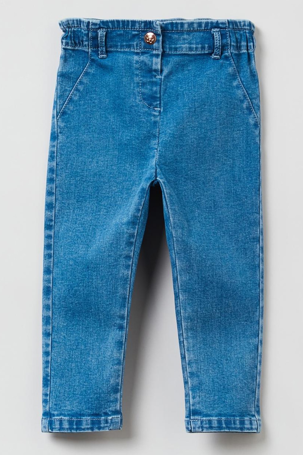 OVS, Blugi cu banda elastica in talie, Albastru