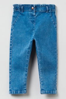 OVS, Blugi cu banda elastica in talie, Albastru OVS, Blugi cu banda elastica in talie, Albastru