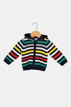 OVS, Pulover in dungi cu gluga, Bleumarin/Galben/Rosu OVS, Pulover in dungi cu gluga, Bleumarin/Galben/Rosu