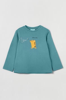 OVS, Bluza de bumbac cu imprimeu, Albastru petrol OVS, Bluza de bumbac cu imprimeu, Albastru petrol