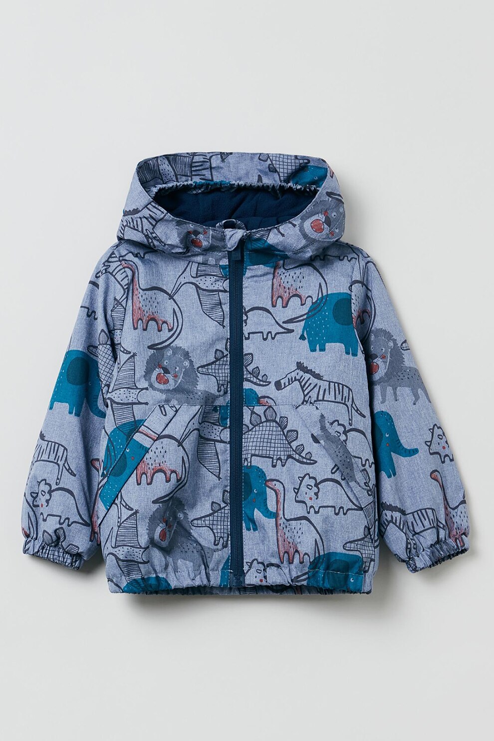 OVS, Jacheta usoara cu model grafic, Albastru pastel/Albastru inchis