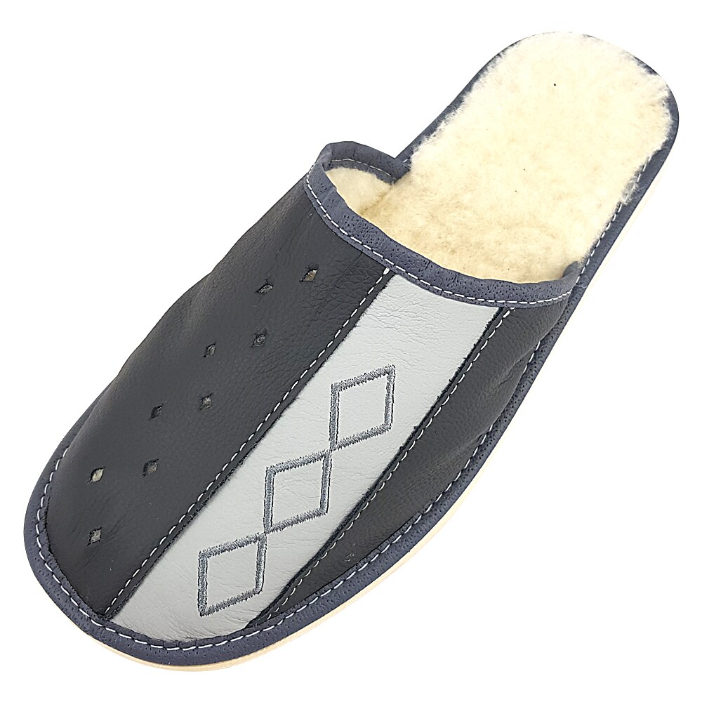 Papuci de Casa Model Geometric Aproch Culoare Gri