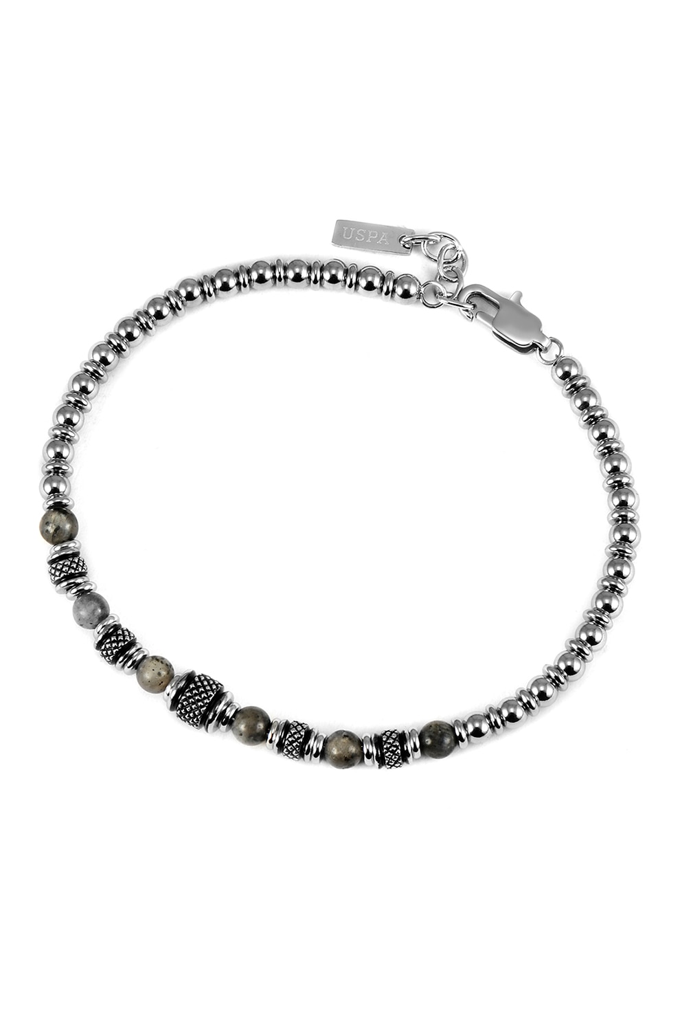 U.S. Polo Assn., Bratara din otel inoxidabil decorata cu pietre semipretioase