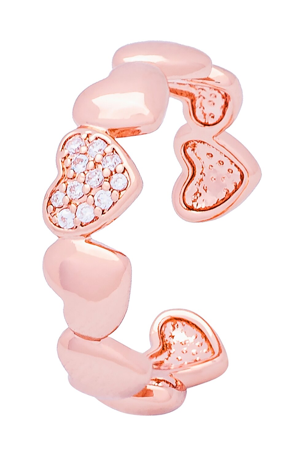 U.S. Polo Assn., Inel ajustabil decorat cu zirconia, auriu rose