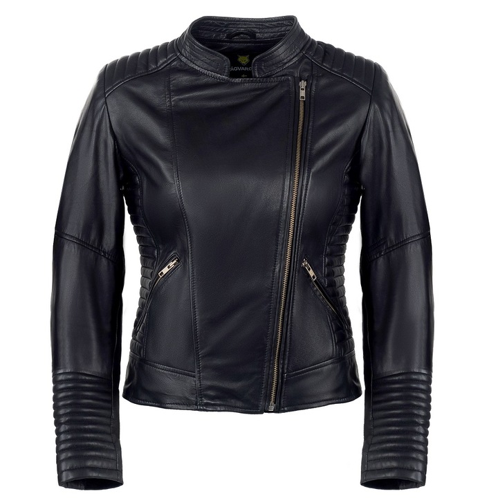 Geaca de motocicleta pentru dama Gergana, Corelli MG, Piele, Negru, S