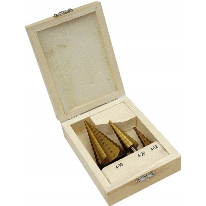 Set 3 burghie conice 4-39MM, Silver