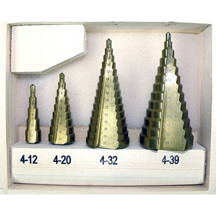 Set 4 burghie conice 4-39MM, Silver