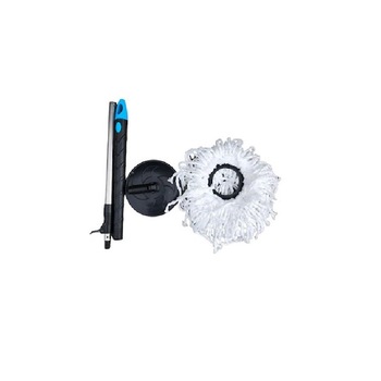 Mop rotativ rotund format din 3 piese, coada telescopica, microfibra Mop rotativ rotund format din 3 piese, coada telescopica, microfibra