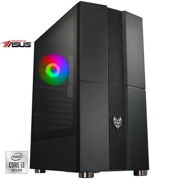 Sistem Desktop PC Gaming Serioux Powered by ASUS cu procesor Intel® Core™ i3-10100F pana la 4.30GHz, 16GB DDR4, 500GB SSD M.2 PCIe, GeForce® GTX 1660 Ti 6GB GDDR6, No OS Sistem Desktop PC Gaming Serioux Powered by ASUS cu procesor Intel® Core™ i3-10100F pana la 4.30GHz, 16GB DDR4, 500GB SSD M.2 PCIe, GeForce® GTX 1660 Ti 6GB GDDR6, No OS