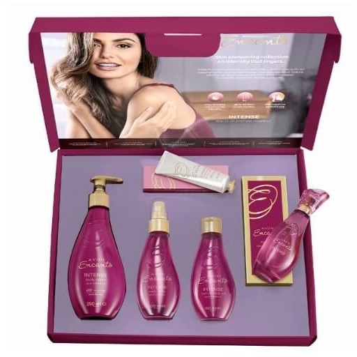Cutie cadou set 5 produse Encanto Intense, Avon, 530 ml