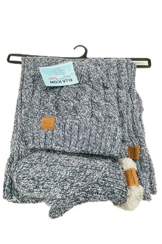 Set Iarna, Ella Icon, Weave, Caciula, Fular, Manusi, Gri Set Iarna, Ella Icon, Weave, Caciula, Fular, Manusi, Gri