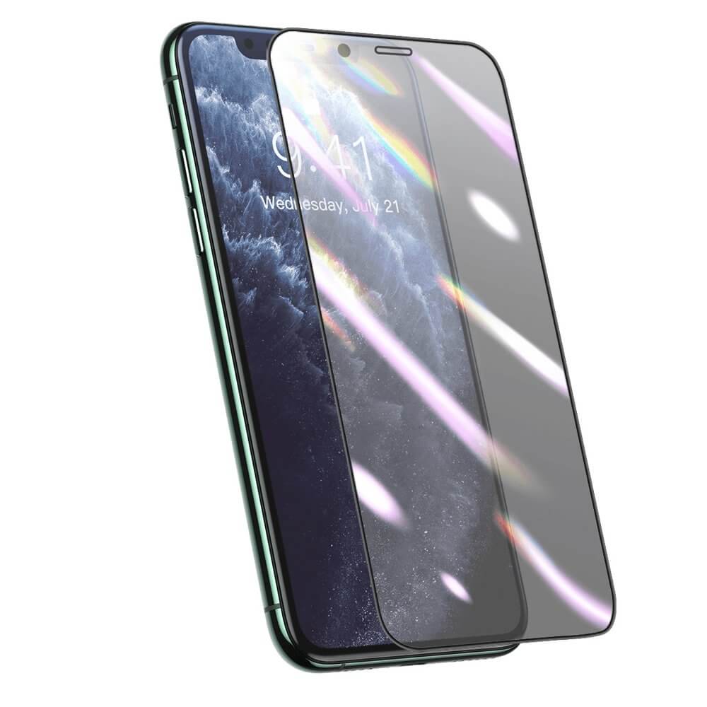 Folie Compatibila iPhone 11 Pro / iPhone XS / iPhone X, Flexibila, 3D, Baseus, Negru