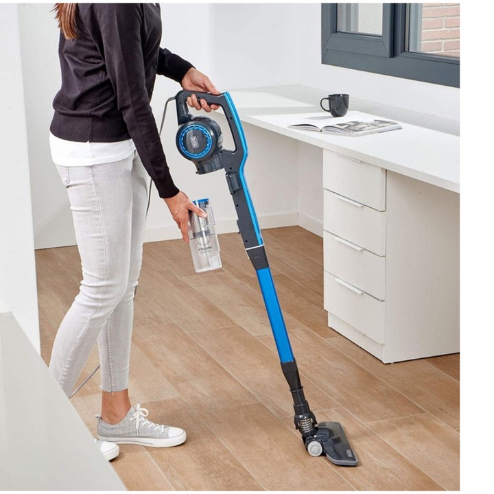 Вертикална прахосмукачка 3 in 1 Black&Decker BXVMS600E, 600W, Син