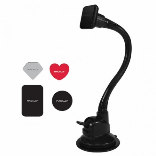Suport auto universal magnetic pentru telefoane mobile, Macally MGripMag XL, (negru)
