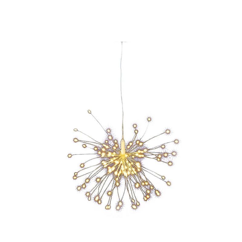 Instalatie 5 artificii Premium spectaculoase, interconectabila, 34 cm diametru,Alb Rece