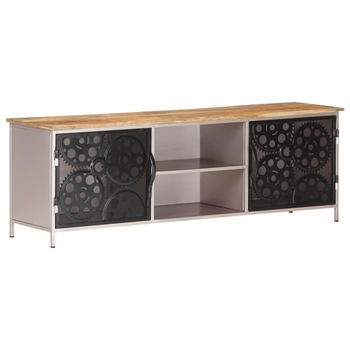 Comoda TV din lemn masiv de mango nefinisat vidaXL, Lemn, 120 x 30 x 40 cm, Maro Comoda TV din lemn masiv de mango nefinisat vidaXL, Lemn, 120 x 30 x 40 cm, Maro