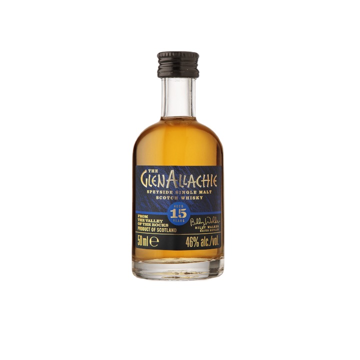 Glenallachie Speyside Single Malt Scotch Whisky, 15 Ani, 46%, 0.05L