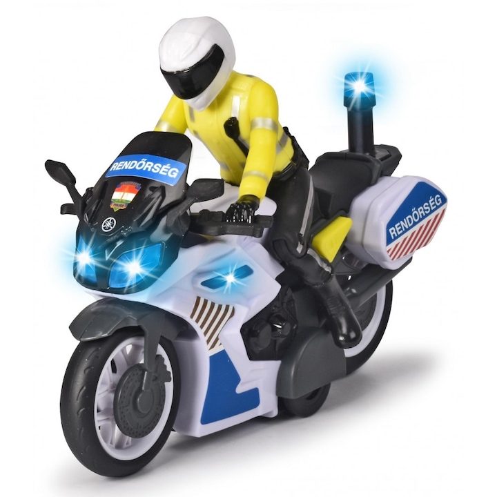 Dickie Toys SOS Series - Yamaha motoros rendőr fénnyel és hanggal 18cm (203712018006)