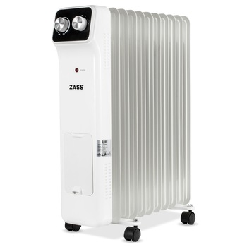 Radiator electric cu ulei, putere 2500 W, 3 trepte de putere, 11 elementi, termostat reglabil, protectie la supraincalzire, indicator luminos de functionare, alb Radiator electric cu ulei, putere 2500 W, 3 trepte de putere, 11 elementi, termostat reglabil, protectie la supraincalzire, indicator luminos de functionare, alb