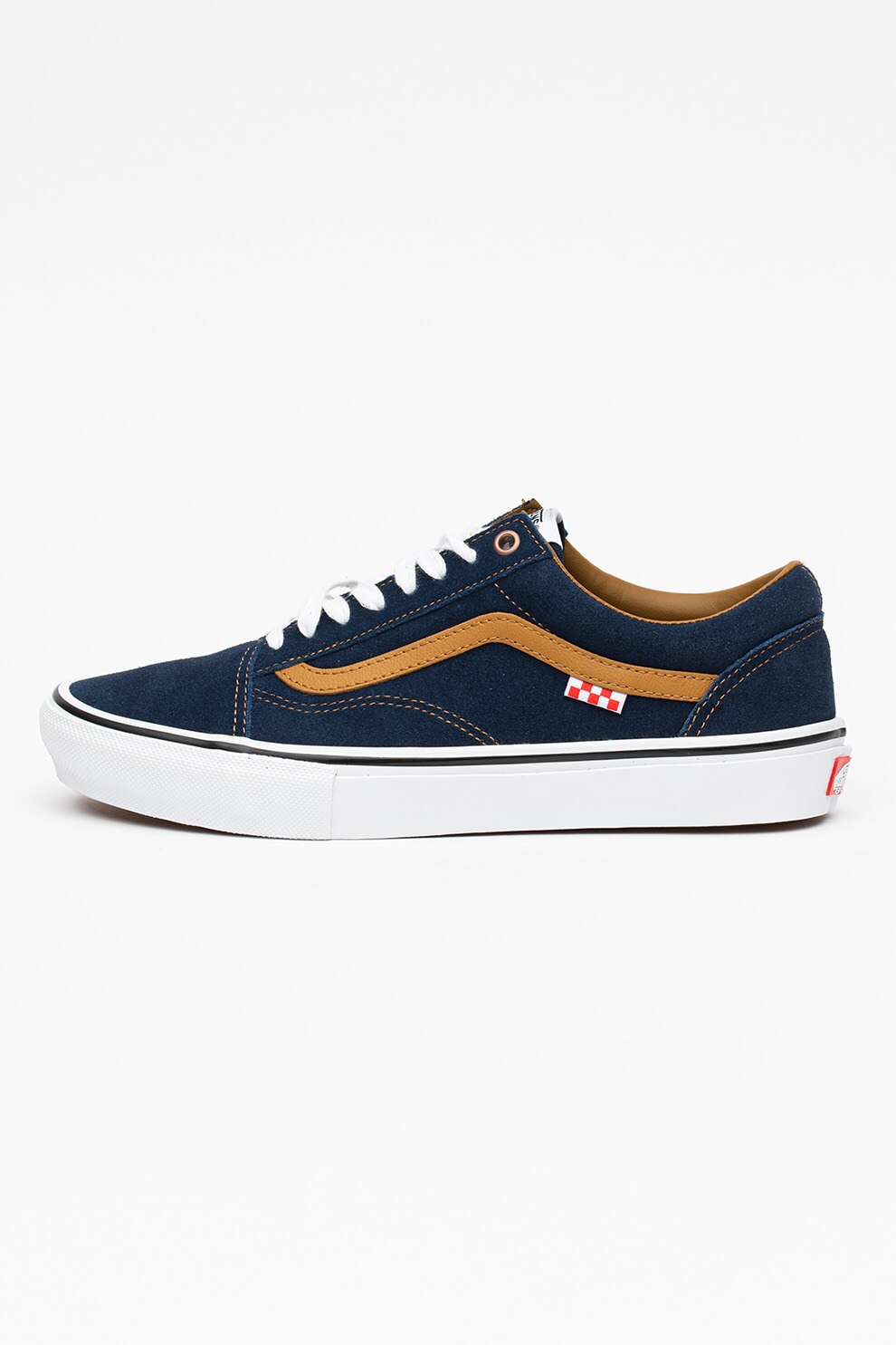 Vans, Tenisi de piele intoarsa Skate Old Skool, Bleumarin/Maro