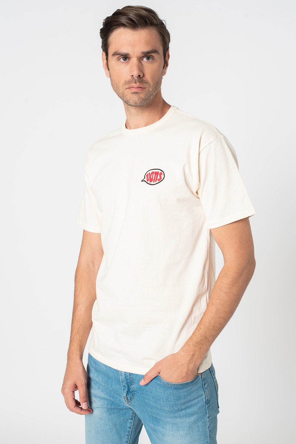 Vans, Tricou cu imprimeu grafic, Crem