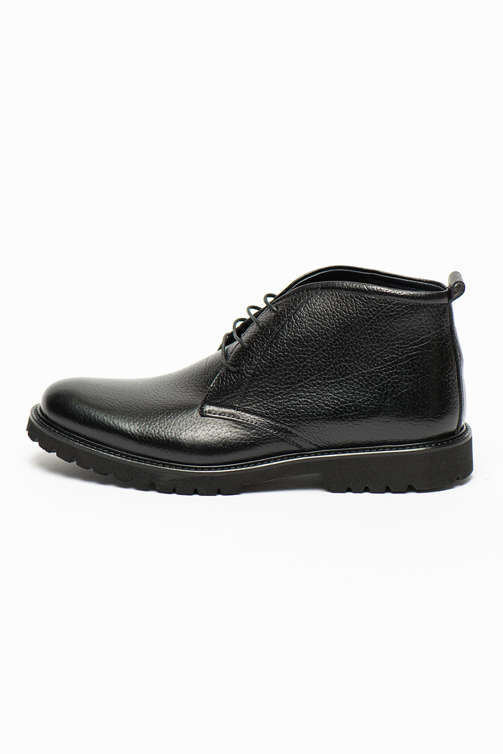 Cerruti 1881, Ghete chukka din piele cu aspect texturat, Negru