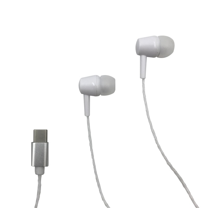 Стерео слушалки с микрофон Media-Tech MT3600W Magicsound, USB-C, Бели