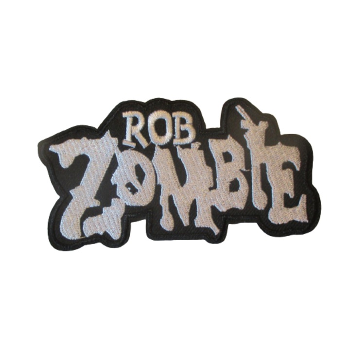 Petic textil zombie, 12 x 6 cm, Alb/Negru