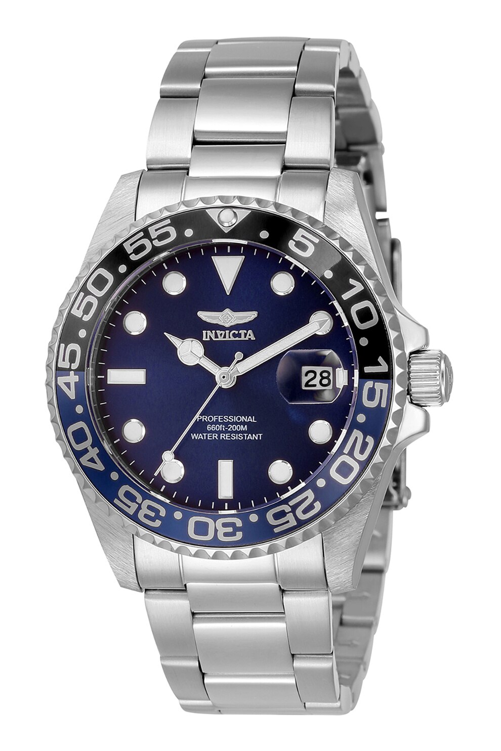 Invicta, Ceas quartz cu bratara metalica, Argintiu