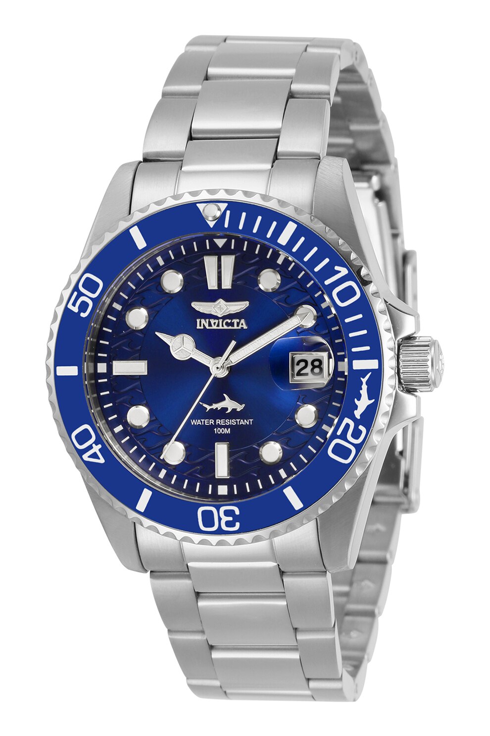 Invicta, Ceas quartz cu bratara metalica, Argintiu