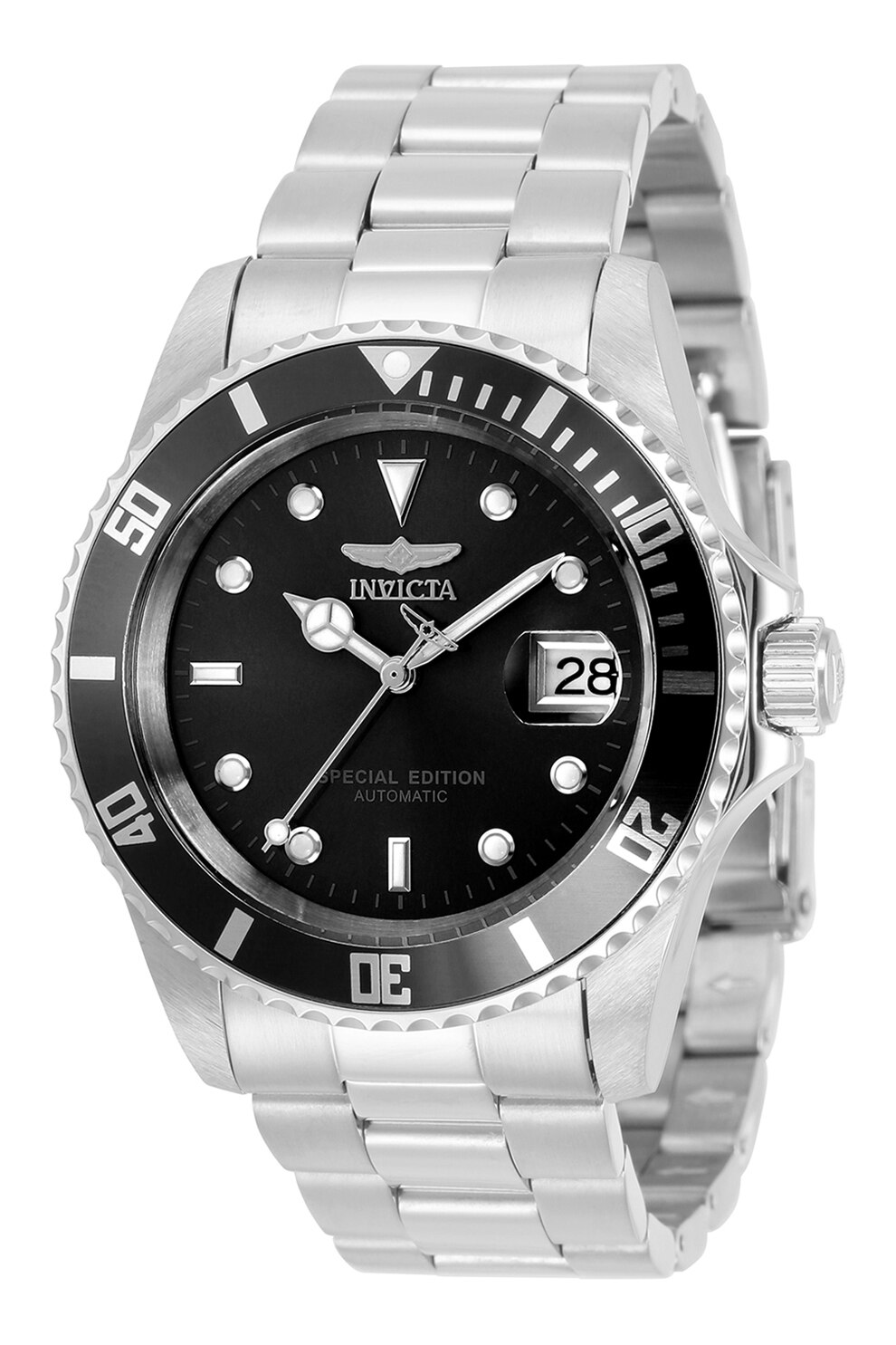 Invicta, Ceas automatic cu bratara metalica, Argintiu