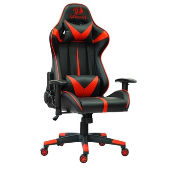 Scaun gaming Redragon Rampage negru cu rosu Scaun gaming Redragon Rampage negru cu rosu