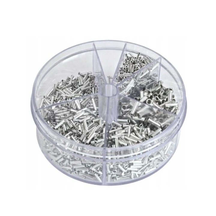 1900 db kábelcsatlakozó készlet (dugó) ónozott 0,5 - 2,5 mm2 KD10495 KraftDele