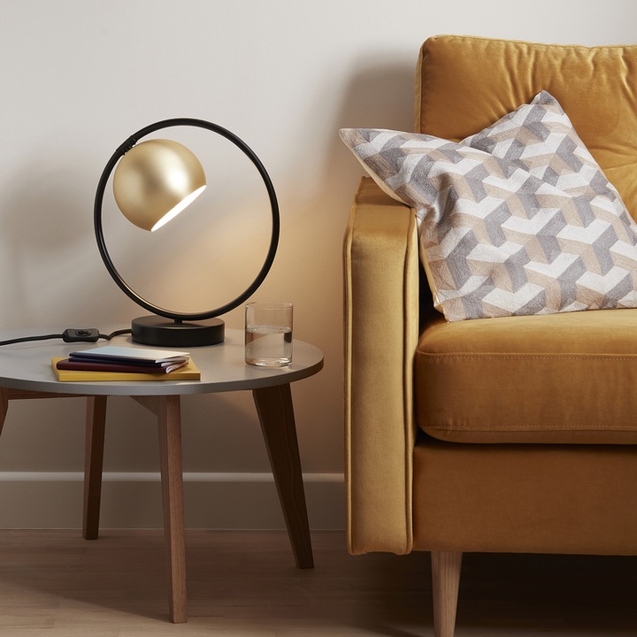 Лампа Aliz, 35 см, E14, IP20, метал, черен/златен