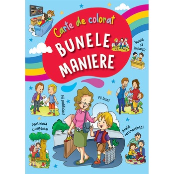 Bunele maniere - carte de colorat 1 bleu Bunele maniere - carte de colorat 1 bleu