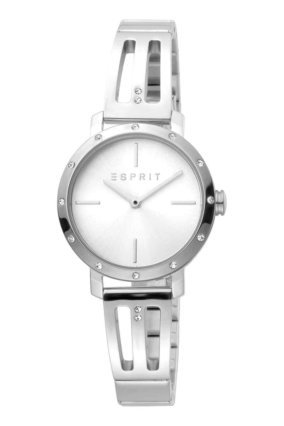 Esprit, Ceas quartz din otel inoxidabil cu cristale, Argintiu