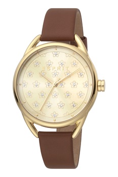 Esprit, Ceas din otel inoxidabil cu cristale, Auriu/Maro Esprit, Ceas din otel inoxidabil cu cristale, Auriu/Maro