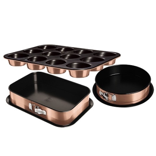Set de 3 tavi de copt BERLINGER HAUS BH-7636,Rose Gold Edition